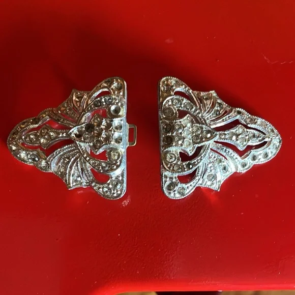 Vintage | Accessories | Vintage Rhinestone Belt Clips | Poshmark display picture 1